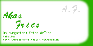 akos frics business card